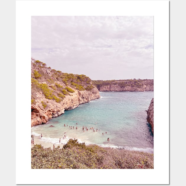 Beach Day Pink Travel Photography Nature Landscape Wall Art by Trippycollage